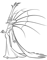 A coloring page of emperor kuzco